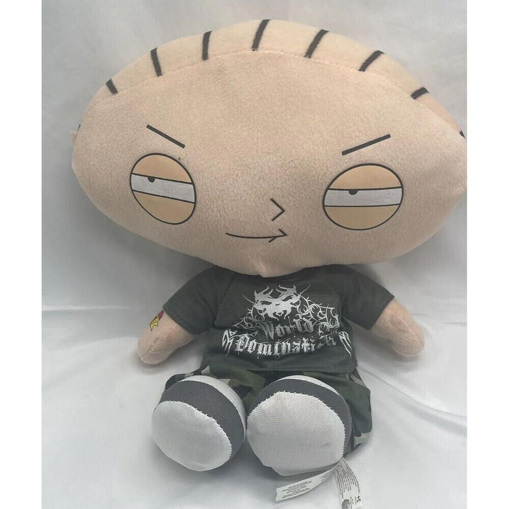 Family Guy Stewie Plush 2010 Doll World Domination MOM Tattoo Dave Busters 12"